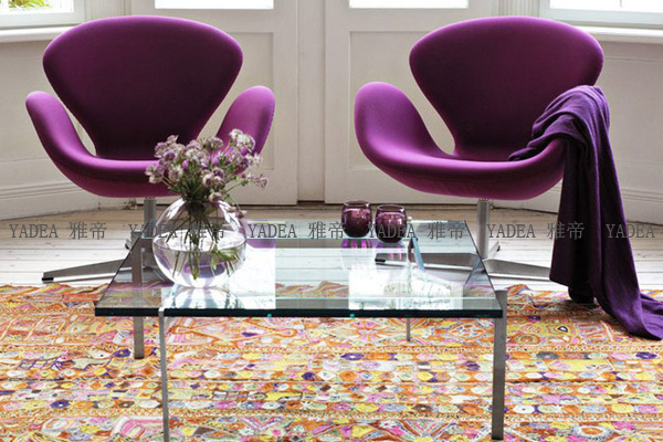 紫色天鵝椅(purple swan chair)
