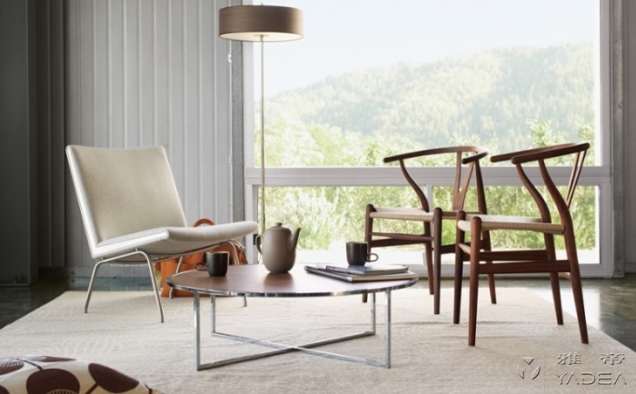 CH401,簡約真皮休閑椅